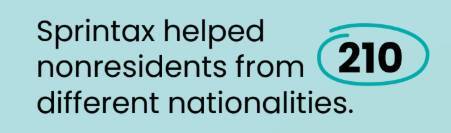 Sprintax has helped nonresidents from 210 different nationalities